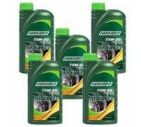 5X1 Litro FANFARO MAX 4+ 75W-90 GL-4+ API Olio Per Trasmissione Vollsintetico