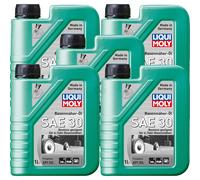 5X1 Litro LIQUI MOLY Olio Motore Rasaer SAE 30 4Takt Rasaeröl API SG