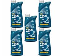 5X1 Litro MANNOL 4 Tempi Agro SAE 30 Olio Motore 7203 API SL JASO MA/MA2