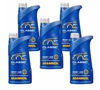5X1 Litro MANNOL Classic 10W-40 Olio Motore API SN/CH-4 ACEA A3/B4 JASO MA2