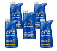 5X1 Litro MANNOL Classic 10W-40 Olio Motore API SN/CH-4 ACEA A3/B4 JASO MA2