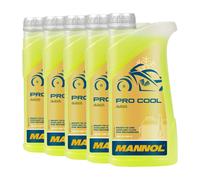 5x1 Litro Mannol Pro Cool Liquido Refrigerante Giallo Protezione Radiatore Moto