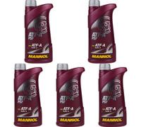 5X1 Litro Originale MANNOL Olio Idraulico ATF-A PSF Fluido Idraulico