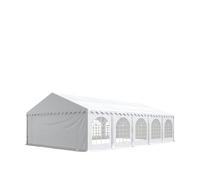 5x10 mTendone per feste PREMIUM PVC bianco 100% impermeabile Gazebo da giardino Tendone da esterno Tenda party