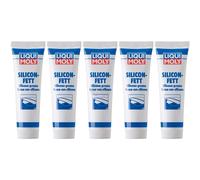 5x100g LIQUI MOLY 3312 Silicon-Fett Trasparente Lubrificazione Grasso