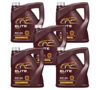 5x4 L Mannol Elite 5W-40 olio motore Acea A3/B4 VW 502 00 505 MB 229.5 229.3