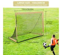 5'x4'FT Porta da calcio pieghevole a rete per bambini giardino calcio formazione