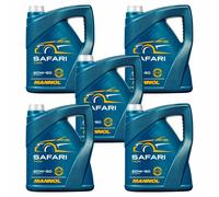 5X5 Litri MANNOL Safari 20W-50 OLIO MOTORE API SL/CF