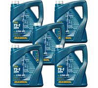 5X5 Litri MANNOL TS-1 SHPD 15W-40 Olio Motore API SL ACEA E7 A3/B4 MAN M 3275-1