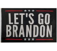 5x8 Let's Go Brandon Stars Nero Premium 5 'x8' 100D Poliestere Bandiera Banner