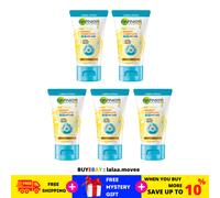 5x90 ml Garnier Bright Complete 3 in 1 schiuma anti acne lavaggio viso pulizi...