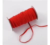 5Y 3/6mm Elastici piatti colorati Corda elastica alta Nastro in spandex Nastro da cucito Cintura in vita Accessorio per indumenti-rosso-3,0mm 5 iarde