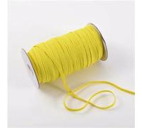 5Y 3/6mm Elastici piatti colorati Corda elastica alta Nastro in spandex Nastro da cucito Cintura in vita Accessorio per indumenti-giallo-6mm 5 yarde