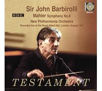マーラー : 交響曲第6番 イ短調『 悲劇的』 / ジョン・バルビローリ、ニュー・フィルハーモニア管弦楽団 (Mahler : Symphony No.6 / John Barbirolli, New Philharmonia Orchestra) [CD] [Import] [Live] [日本語帯・解説付]