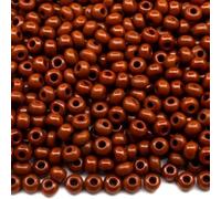 6/0 13600 Perline in vetro ceco Rocailles Marrone Opaco Confezione 650 pz. Peso 50 Grammi. Dimensioni delle Perle 4,1 mm. per Beading, Ricamo e Realizzazione di Gioielli.