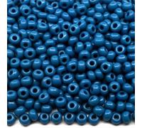 6/0 33220 Perline in vetro ceco Rocailles Blu Opaco. Confezione da 130 pezzi. Peso 10 grammi. Dimensioni delle perle: 4,1 mm. per perline, ricamo e realizzazione di gioielli.