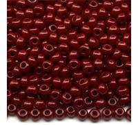 6/0 93310 Perline in vetro ceco Rocailles Opaco Rosso Marrone. Confezione 650 pz. Peso 50 grammi. Dimensioni delle perline 4,1 mm. per perline, ricamo e creazione di gioielli.