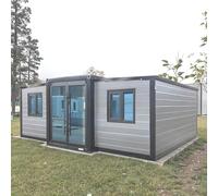 6,1 m & 12,2 m espandibile acciaio portatile miniatura mobile contenitore casa ufficio villa per hotel e ospedali uffici negozi soggiorno temporaneo Glamping Resort, cabina giardino