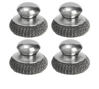 6/1 pz Spazzola a sfera in filo d'acciaio con manico Spazzole for la pulizia in acciaio inossidabile Strumento for la pulizia del bagno e della cucina Forniture for la rimozione della ruggine(B-4PCS)