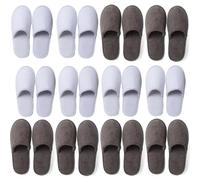 6/10/12 paia di pantofole da spa per ospiti, lavabili e riutilizzabili, pantofole usa e getta per donne e uomini, in pile jacquard, design a punta chiusa, per hotel, bagno, camera da letto, matrimoni