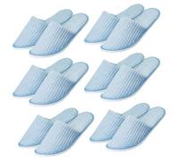 6/10/12 paia di pantofole da spa per ospiti, lavabili e riutilizzabili, pantofole usa e getta per donne e uomini, in pile jacquard, design a punta chiusa, per hotel, bagno, camera da letto, matrimoni