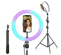 6/10/12 pollici RGB LED Ring Light Selfie Ring Lamp 15 colori 3 modello con treppiede spina USB per YouTube Live Makeup Photography