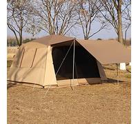 6-10 Person Family Tents Camping Tent with Mat,2 Foyer Poles,2 Layer Waterproof Large Tent with Carry Bag,Outdoor Beach Tent for Adult (Color : Green) Vision