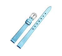 6-10mm Donne Seta Superficie Liscia Cinturino Di Piccole Dimensioni Cinturino In Acciaio Inox Fibbia Ad Ardiglione Cinturino Orologio Accessori Di Ricambio, Chiusura in argento 10mm.