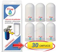 6 / 12 / 18 / 24 → CARTUCCE UNIVERSALI di POLIFOSFATO RICARICHE DOSATORI CALCARE