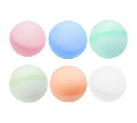 6/12/18 bombe d'acqua riutilizzabili | Palloncini ad acqua in silicone colorati | stile coniglio | piscina spiaggia giocattolo all'aperto | bomba d'acqua (tinta unita, 6)