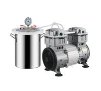 6 12 21 51 L Camera a vuoto con pompa a vuoto, kit camera di degasaggio sotto vuoto in acciaio inossidabile 304 con tubo lungo 1,5 m, per colata di resina fai da te/stabilizzazione del legno/epossidic