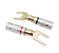 6/12/24/50/100 Pezzi Rame Placcato Oro Altoparlante Audio Vite 4mm Spina A Banana Connettore del Cavo Vite di Blocco cavo 'altoparlante Spina Amplificatore(6 Pieces)