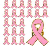6/12/25/50/100/200 pezzi rosa pin nastro rosa spilla consapevolezza cancro al seno spilla smalto risvolto pin donne distintivo infermiera medico beneficenza raccolta fondi eventi pubblici