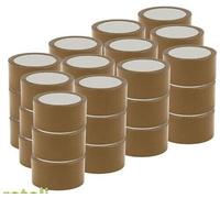 6 / 12 / 36 ROTOLI NASTRO ADESIVO 50x66 o 132 SILENZIOSO AVANA IMBALLAGGIO