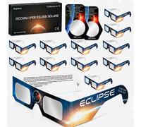 6/12 Occhiali eclissi solare Certificati EN ISO 12312-2:2015 (E) e CE approvati