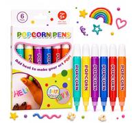 6/12 PCS Magic Popcorn Pens, 3D DIY Bubble Popcorn Drawing Pens (1SET)