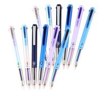 6/12 PCS Multicolor Pen 4-in-1 18 Colors, 0.5mm 3-in-1 Multicolor Gel Ink Pen, Consecutivte - Consecutive Quick Drying Gel Nurse Pens for Work, Note Taking, Journaling (12Pcs)
