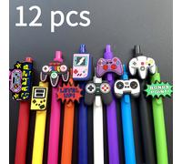 6/12 Penne Gel Vivaci a Tema | Penne a Sfera Retrattili Progettate Specificamente per Gamer, Adatte per Feste, Forniture per Ufficio, Premi per e Regali Divertenti per Gamer, Penne Regalo per Feste
