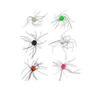 6/12 pezzi Fishing Lure Kit, Fuzzy Dice Fishing Lure, Dice Baits for Bass, Lure Sinking Flessibile Bass Lures for Catfish and Perch (6 pezzi)