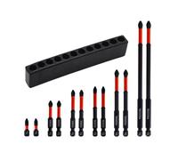 6/12 punte per cacciavite in lega di acciaio con punta antiscivolo, punte per cacciavite a impatto lungo, per riparazioni domestiche e assemblaggio, punte per cacciavite antiscivolo