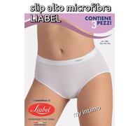 6-12 SLIP ALTO LIABEL 080 BIANCO NERO microfibra seamless MORBIDO INTIMO MUTANDE