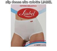 6-12 SLIP ALTO LIABEL L623 BIANCO NERO BIELASTICO MORBIDO INTIMO MUTANDA