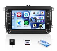 [6+128G 8-Core] CAMECHO Android 13 Autoradio per VW Golf 5 6 Polo 5 T5 Skoda Passat B6 B7 Seat, DSP Wireless Carplay, 7" Bluetooth Stereo Auto GPS WiFi RDS Mirrorlink 2USB+Mic+Telecamera Posteriore