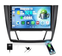 [6+128G 8-Core] CAMECHO Android 15 Autoradio per BMW 1 Series E81 E82 E87 E88, DSP Carplay Senza Fil Navi, 9" Bluetooth 5.0 Stereo Auto GPS WiFi FM/RDS 32EQ Mirror Link +CANBUS+Mic+Telecamera