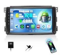 [6+128G 8-Core] CAMECHO Android 15 Autoradio per Mercedes-Benz Smart Fortwo (2005-2010) con DSP Carplay Senza Fil, 9" Stereo con Schermo Bluetooth 5.0 Stereo Auto GPS WiFi FM/RDS Mirror Link 2USB+Mic