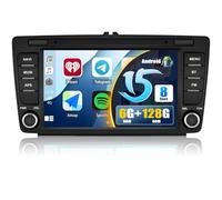 6+128G 8 Core CAMECHO Android 15 Autoradio per Skoda Octavia II MK2 Yeti Rapid Superb Roomster, 8 Pollici Bluetooth Radio Carplay Wireless con Android Auto FM/RDS GPS WIFI Mirror Link 32EQ +Canbus