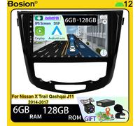 6+128G Android14 Autoradio Car Stereo GPS Per Nissan X Trail Qashqai J11 2014-17