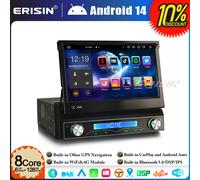4G+64GB Android 14 8-Core Autoradio DAB+ Universal 1DIN Navi CarPlay WiFi BT 5.0