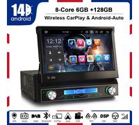 6+128GB Android 14 8-Core Autoradio Universal 1DIN Navigatore CarPlay IPS DSP