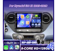 6+128GB Per Hyundai i10 II 2013-2019 Navi GPS Android 14 Autoradio Car Play DAB+